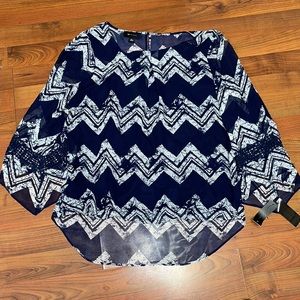 NWT Blue & White Top